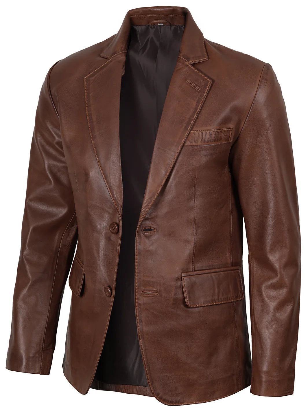 Manteau Cuir Classique Toutes Saisons Blazer Homme En Cuir Véritable - Coupe Slim Fit, Deux Boutons, Fabriqué Main En Inde - Style Classique Et élégant Slip Homme Ouvert Manteau Cuir Classique Toutes Saisons Blazer Homme En Cuir Véritable - Coupe Slim Fit, Deux Boutons, Fabriqué Main En Inde - Style Classique Et élégant Slip Homme Ouvert