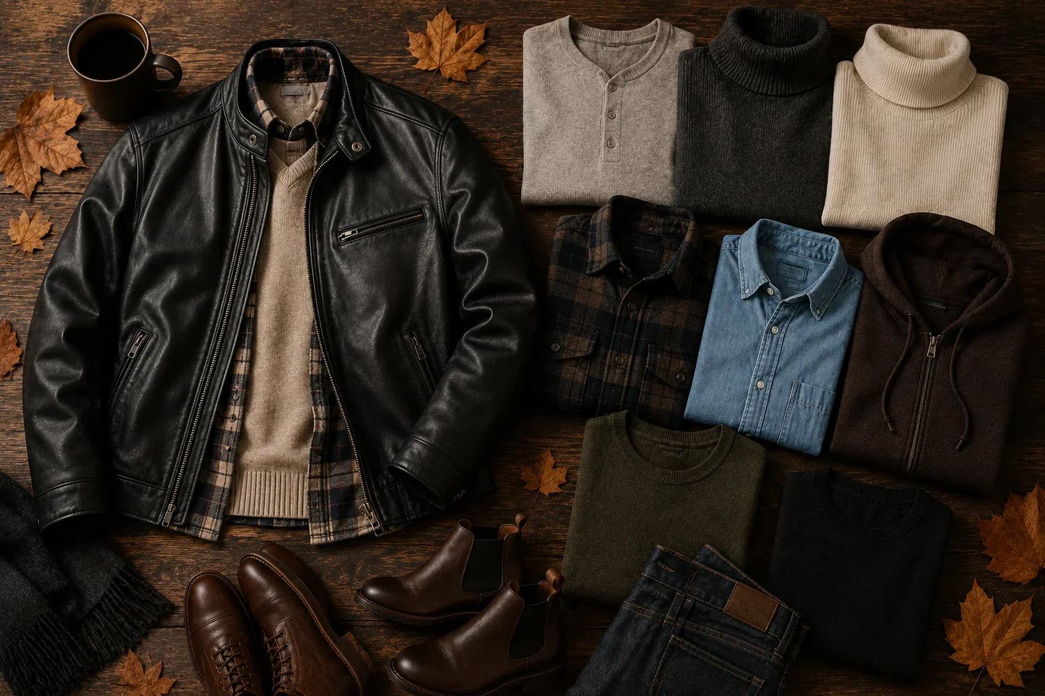 What to Wear Under a Leather Jacket in Fall