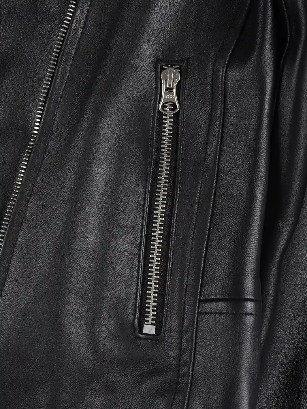 Black Asymmetrical Real Leather Motorcycle Jackets