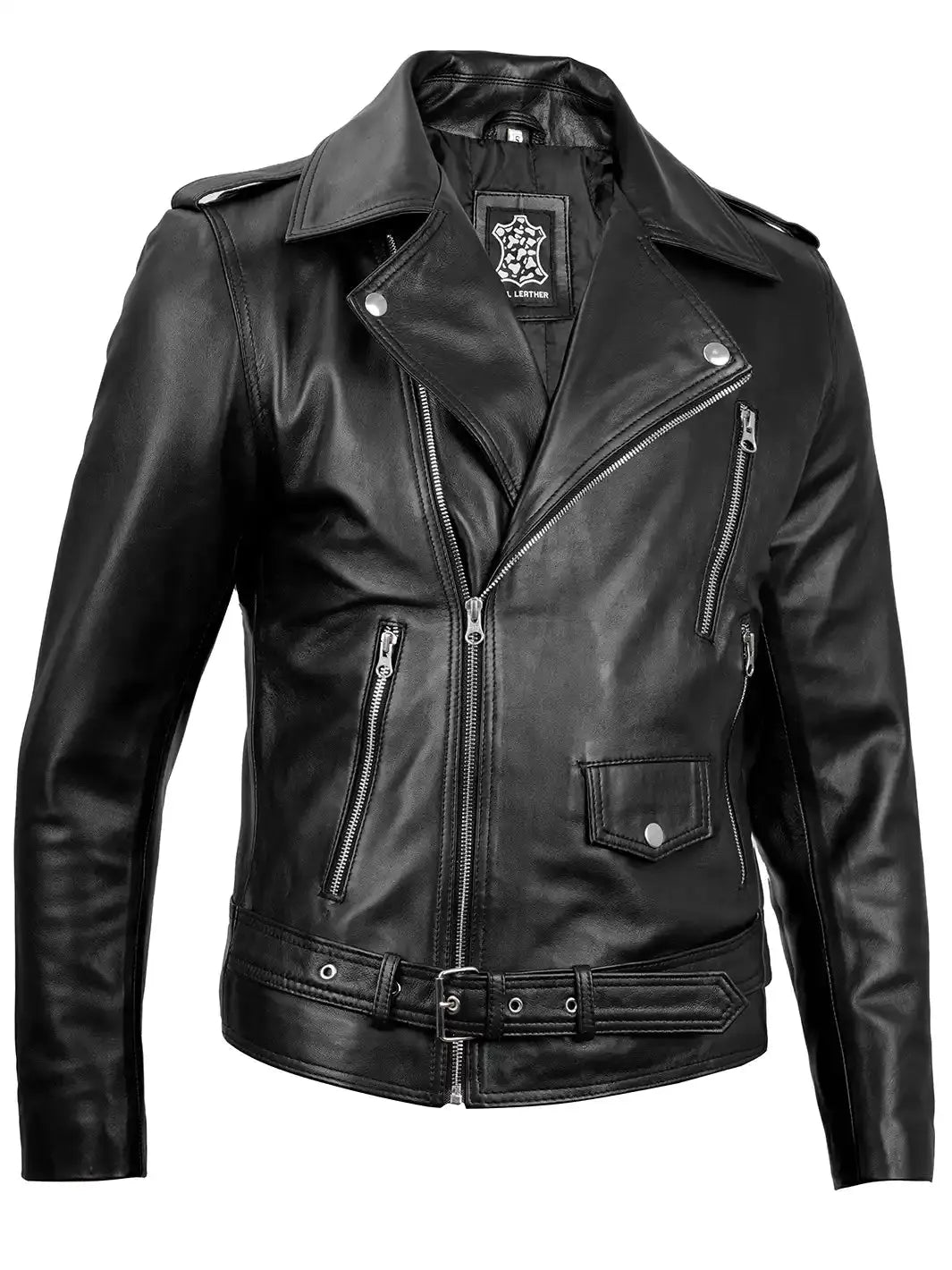 Black leather jacket