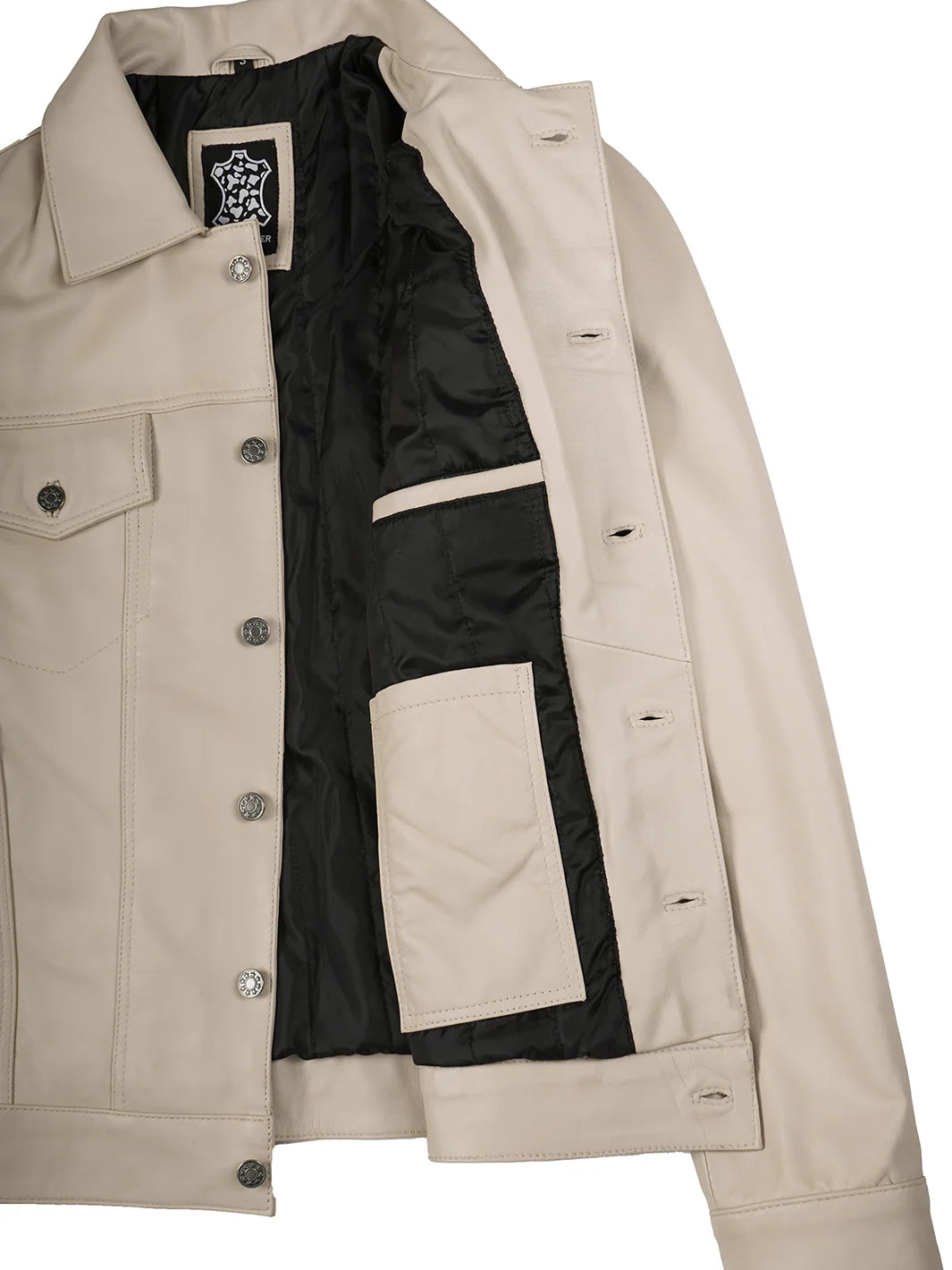 Mens Trucker Leather Jacket Features