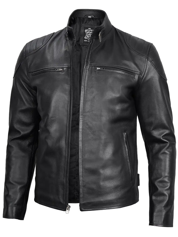 mens cafe racer leather jacket