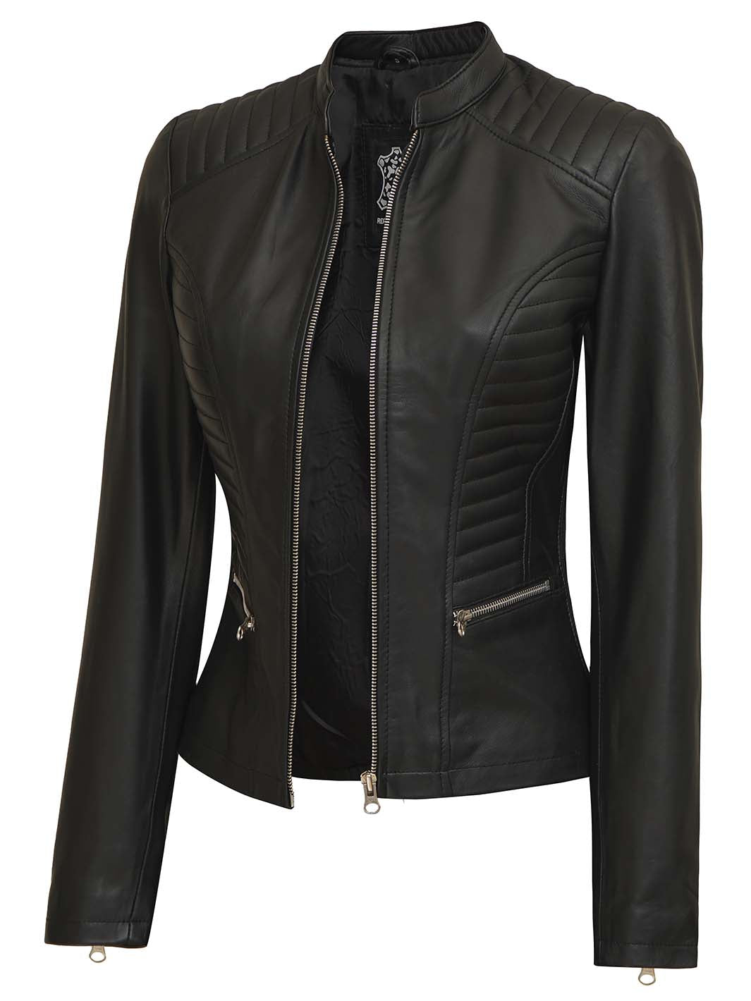 Black leather jacket