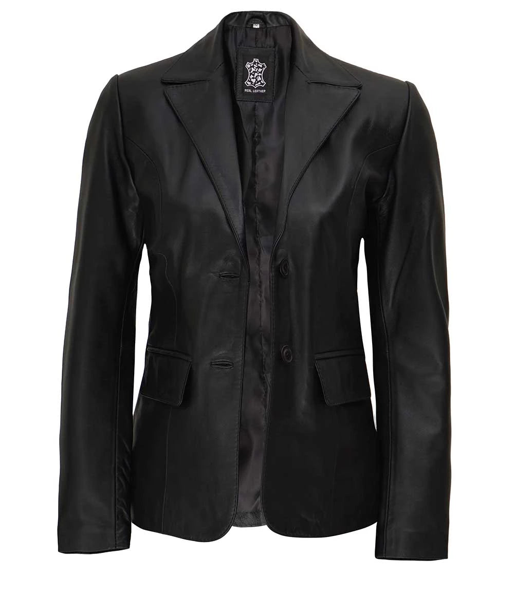 Women leather Blazer