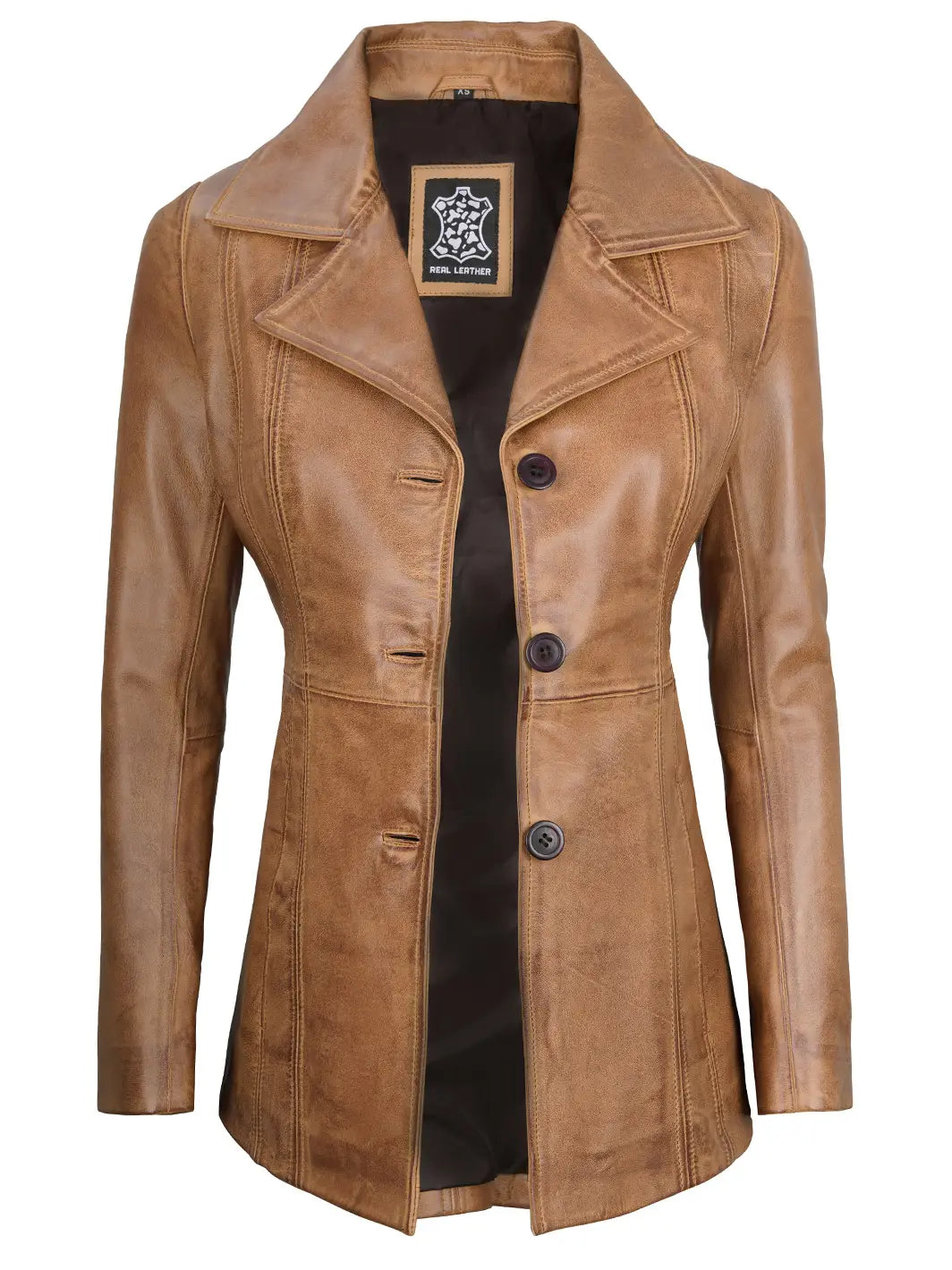 Woemen leather blazer