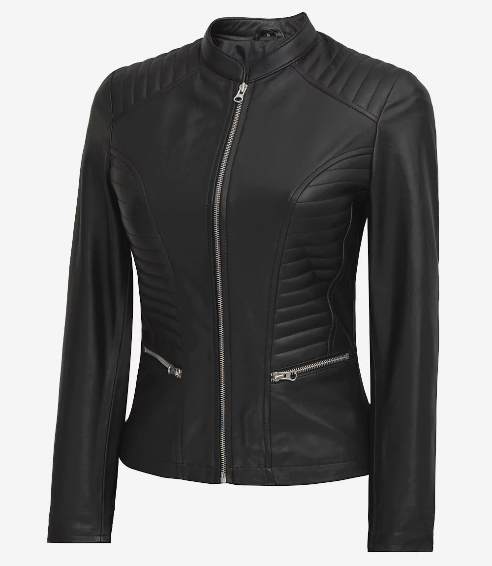 real lambskin leather jacket womens