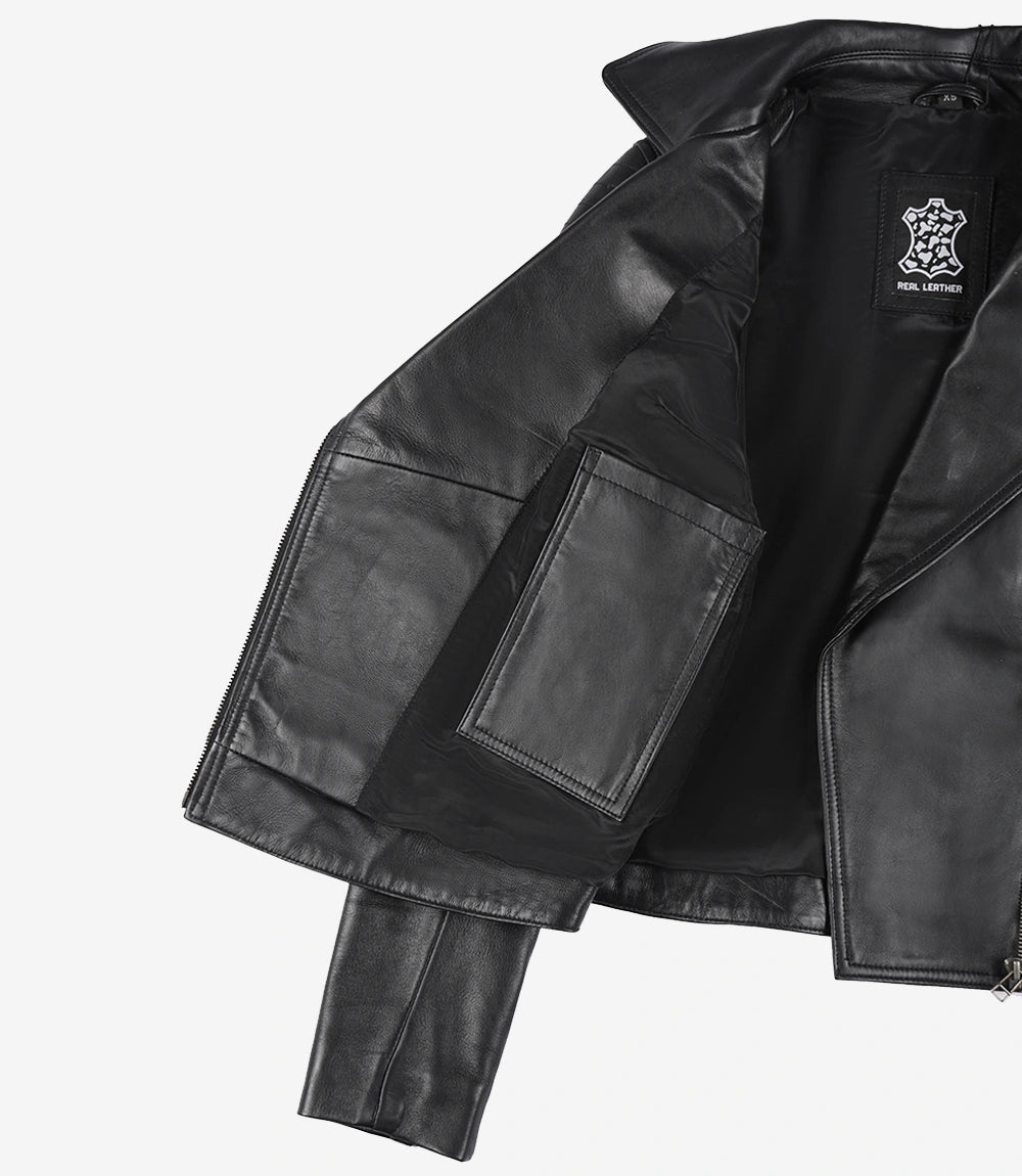 black leather jacket womens