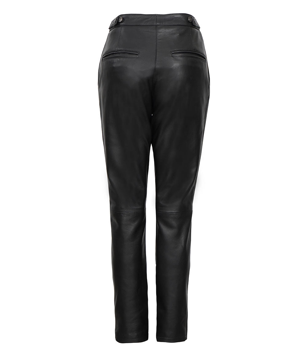 black-leather-pant-women