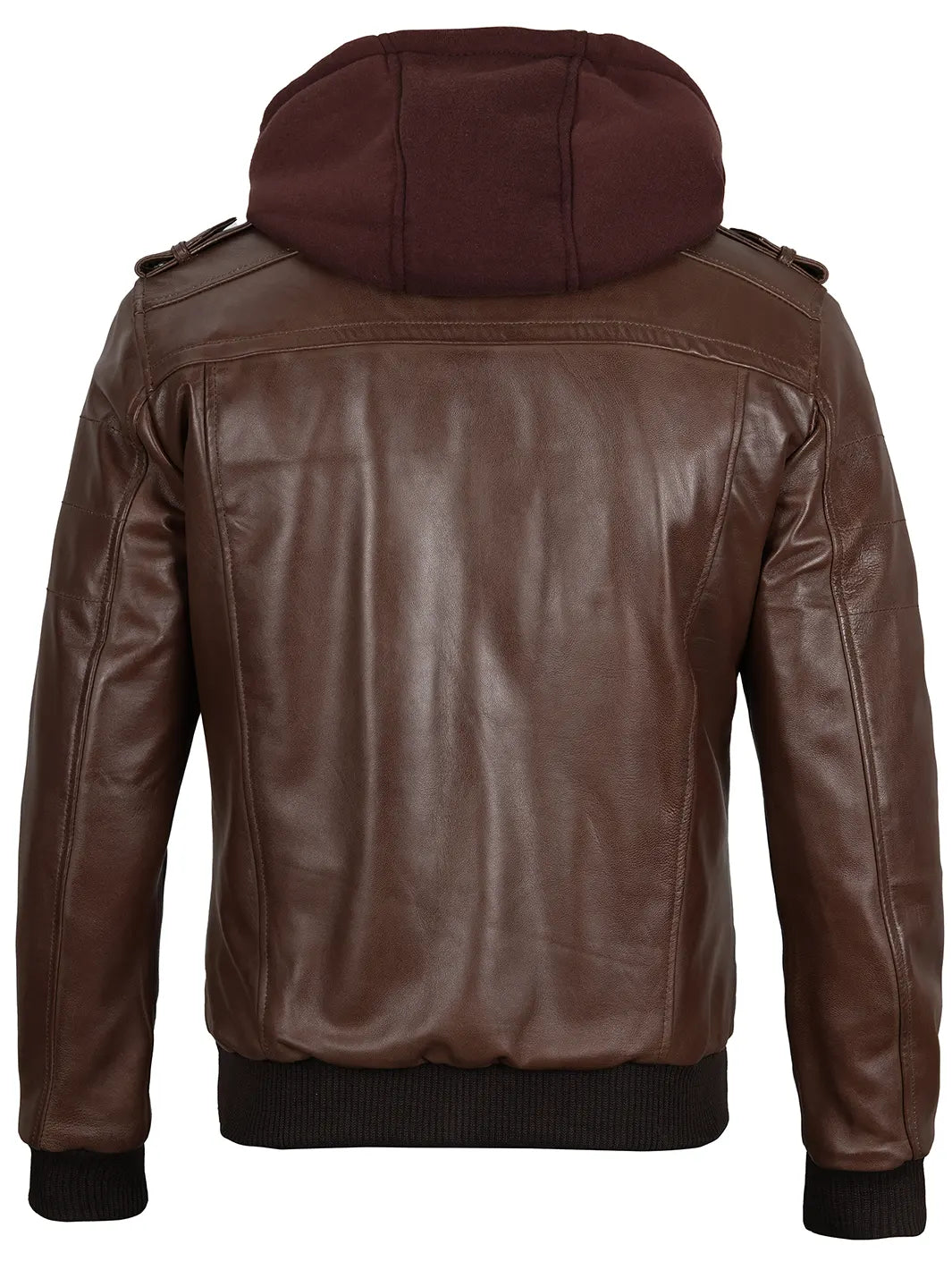 mens hooded jacket brown