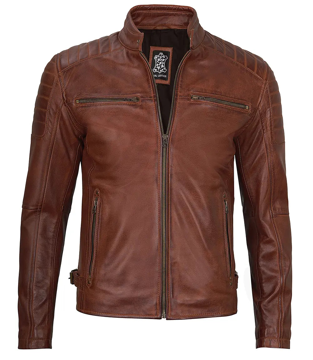 cafe racer leather jacket