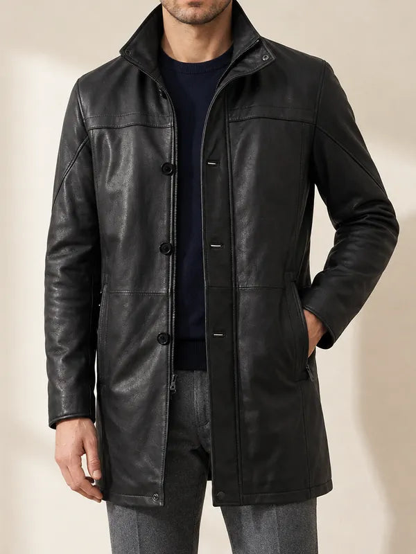 Manteaux en cuir homme