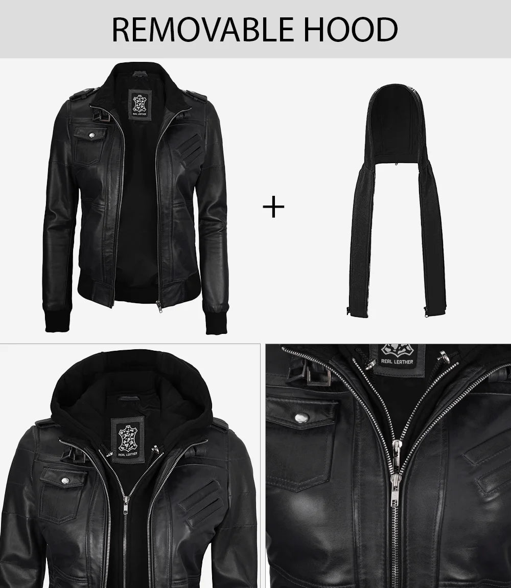 edinburgh-womens-black-hooded-jacket