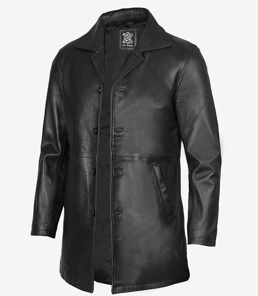 mens leather coat