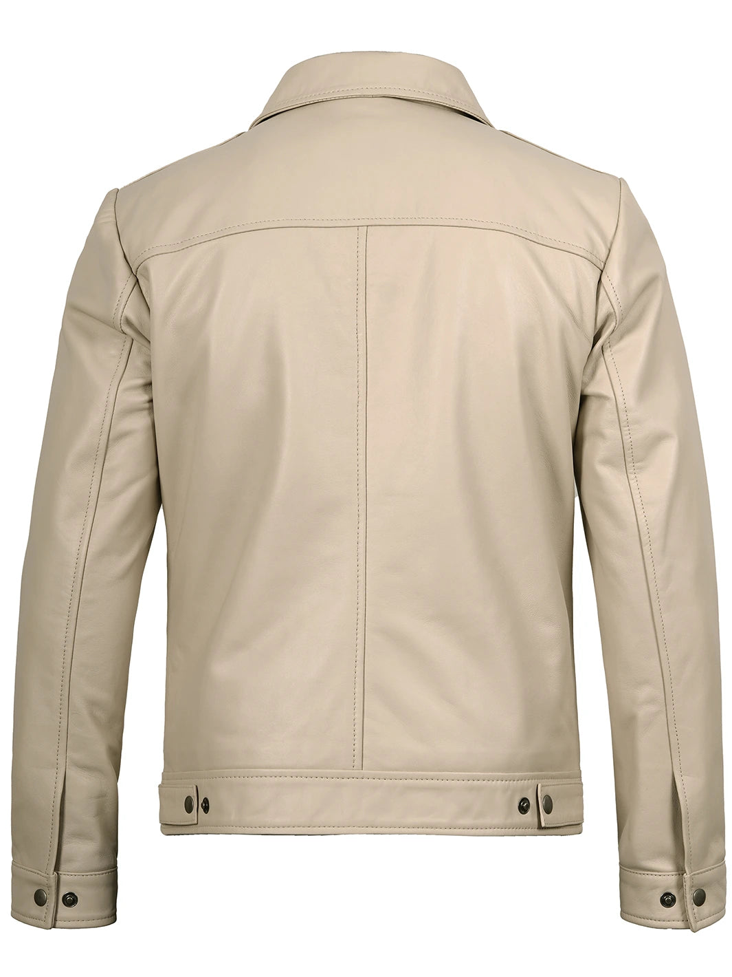 beige leather jacket mens 