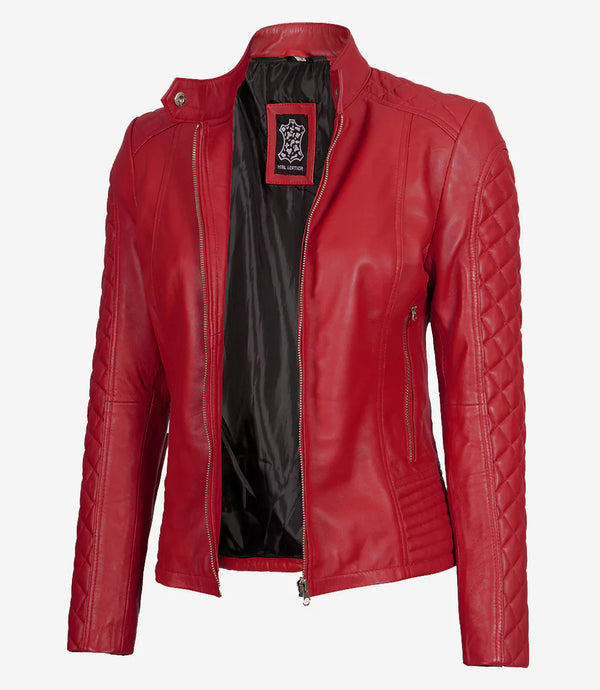 womens biker leather jacket
