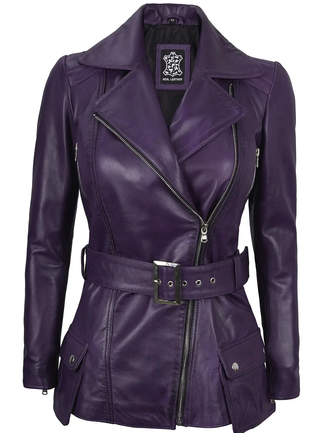 women biker leather jacket