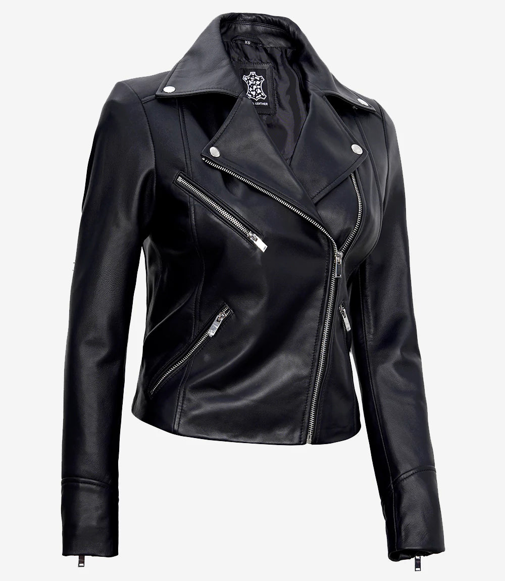 black leather jacket biker