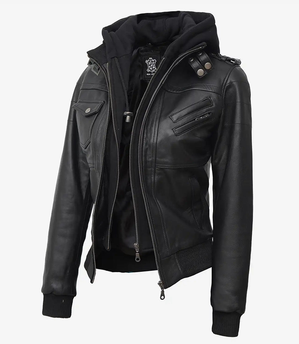 womens-black-hooded-jacket