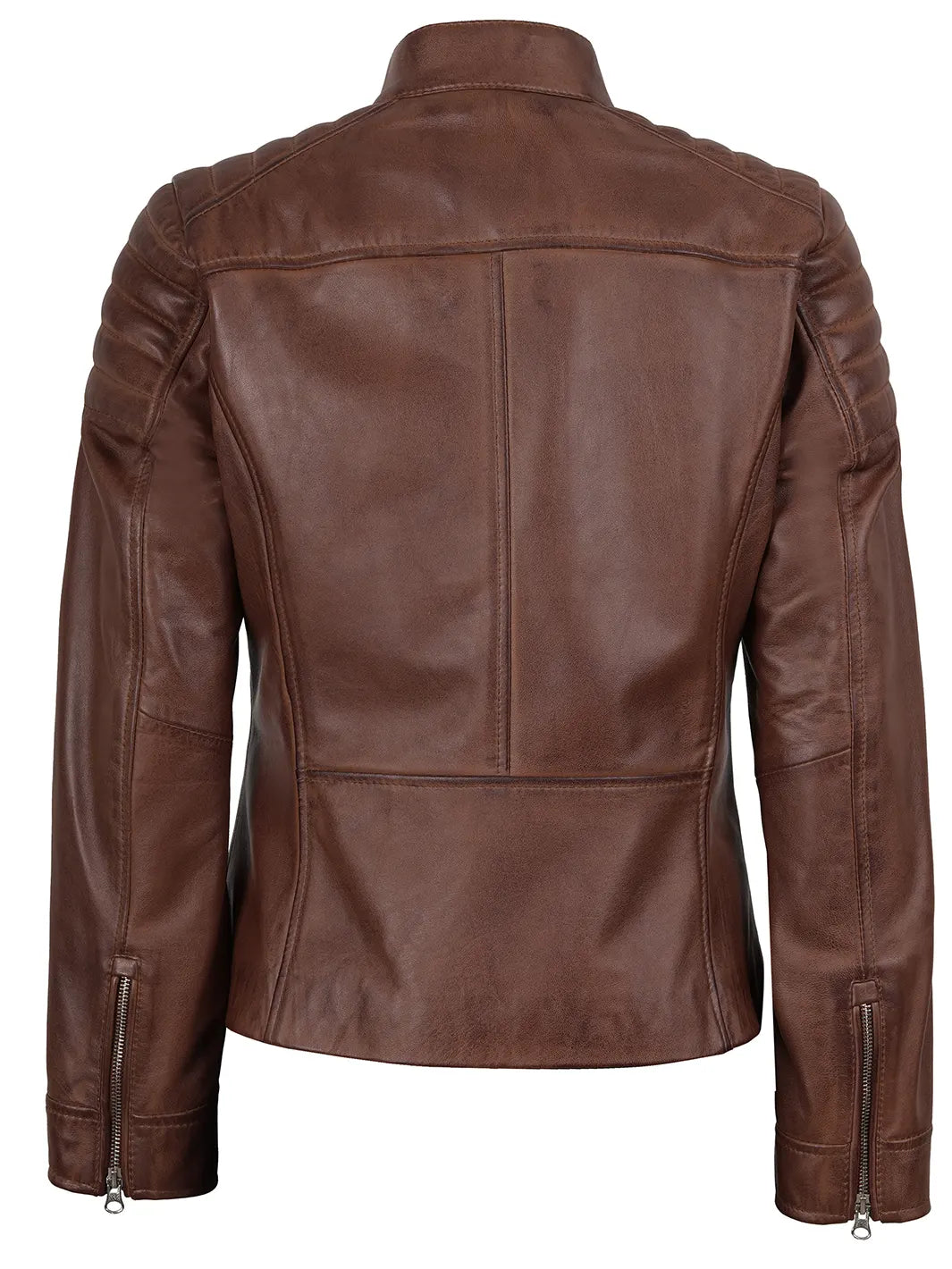 brown womens leather jacket