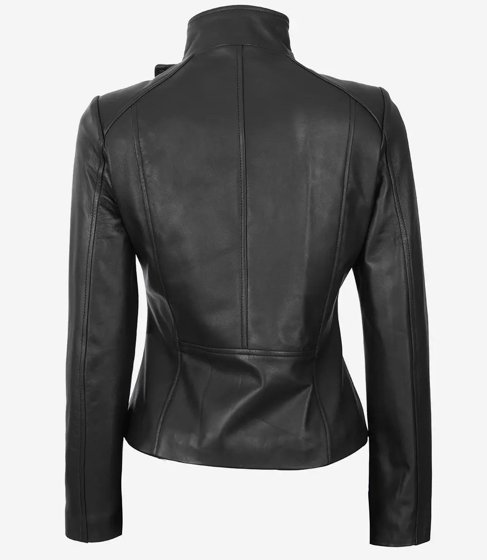 black leather jacket womens